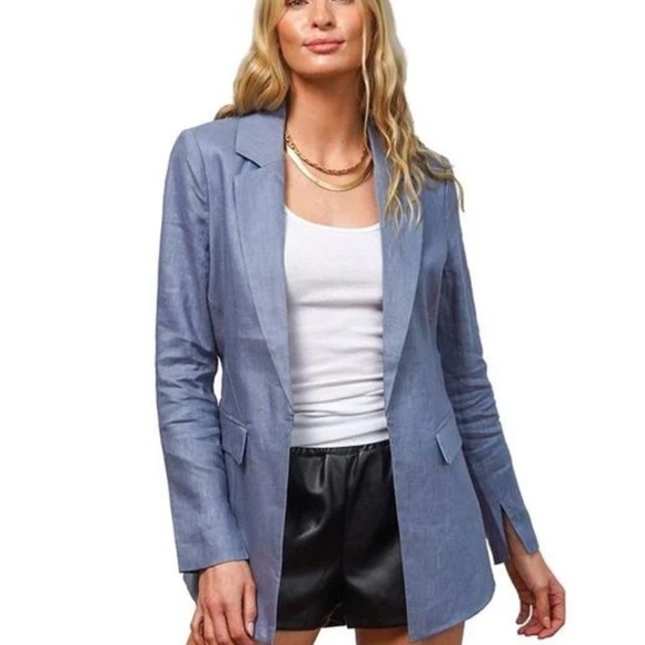 Central Park West Jackets & Blazers - Central Park West Blue Tailored Blazer